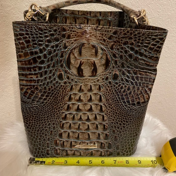 BRAHMIN MELBOURNE BUCKET Crocodile Bag - Picture 9 of 12